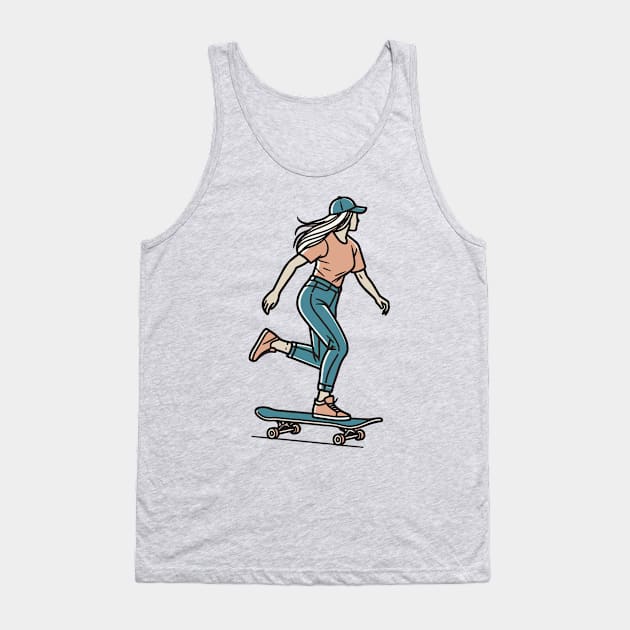 Skater Girl Tank Top by Green Dreads